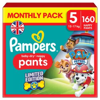 Pampers Baby Dry Nappy Pants Size 5, 160 Pack