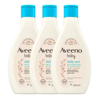 Aveeno Baby Hair & Body Wash, 3 x 400ml