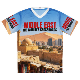 Middle East The World’s Crossroads unisex sports jersey